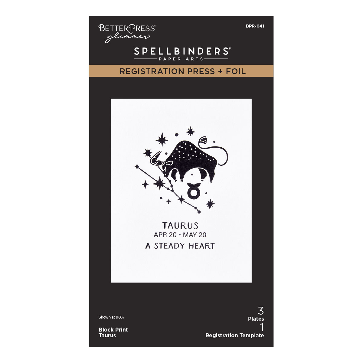 Spellbinders Block Print Taurus Registration Press + Foil Plate