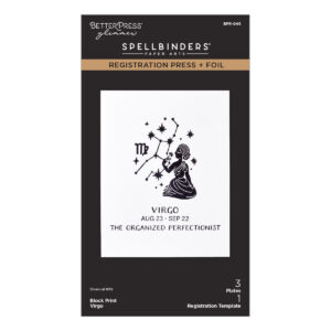 Spellbinders Block Print Virgo Registration Press + Foil Plate