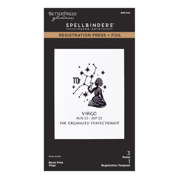 Spellbinders Block Print Virgo Registration Press + Foil Plate