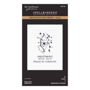 Spellbinders Block Print Sagittarius Registration Press + Foil Plate