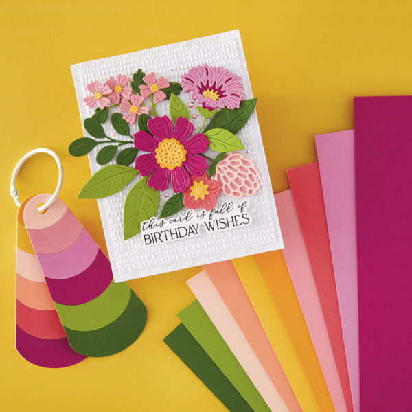 Spellbinders Blooms Assortment Colorwheel Cardstock 12" X 12" - 10 Sheets