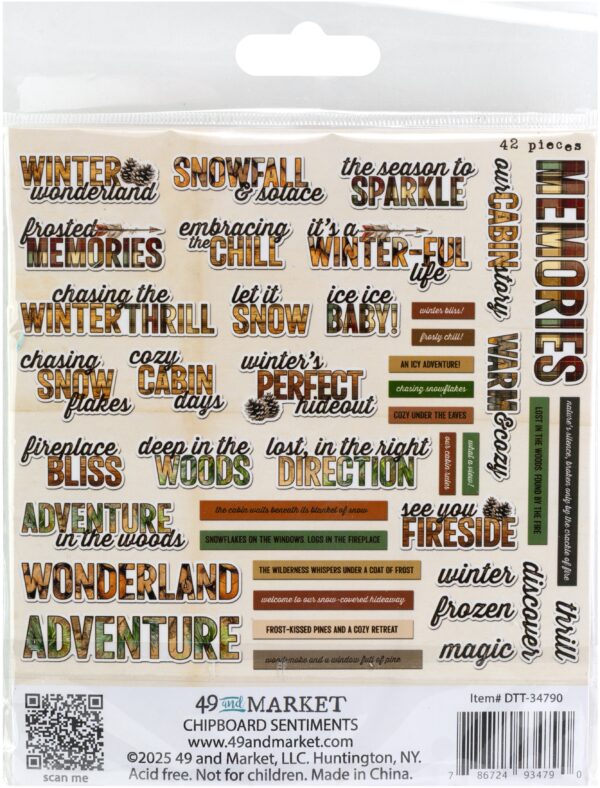 49 & MARKET TIMER & TWEED CHIPBOARD SENTIMENTS