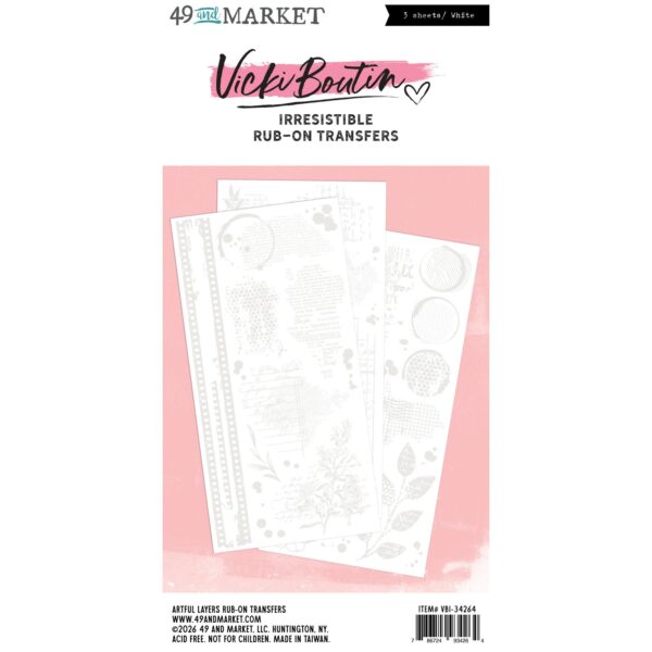 49 & MARKET VICKI BOUTIN IRRESISTIBLE ARTFUL LAYERS RUB-ONS