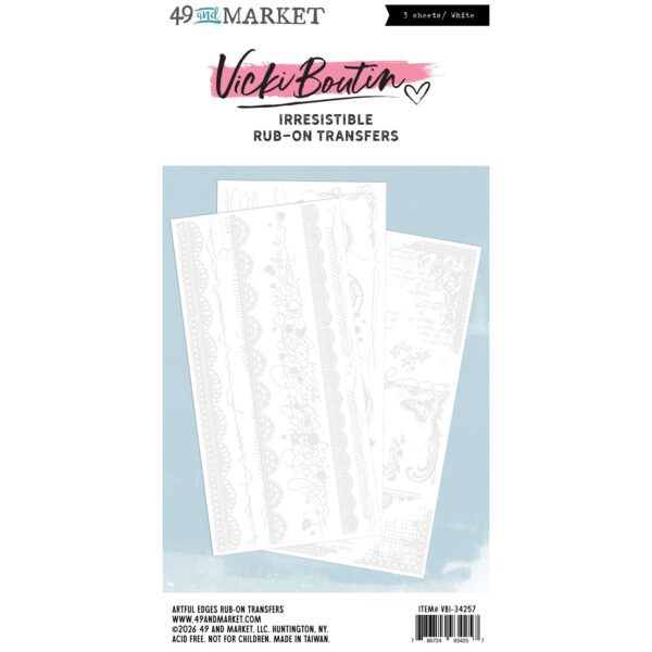 49 & MARKET VICKI BOUTIN IRRESISTIBLE ARTFUL EDGES RUB-ONS