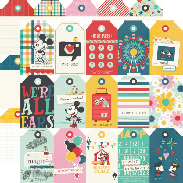 Simple Stories Say Cheese Happiest Place 12X12 Tag Elements Simple Stories Say Cheese Happiest Place 12X12 Tag Elements