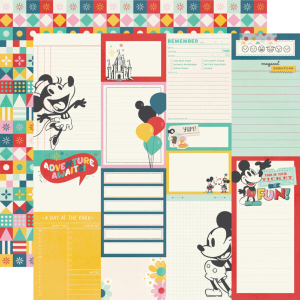 Simple Stories Say Cheese Happiest Place 12X12 Journal Elements