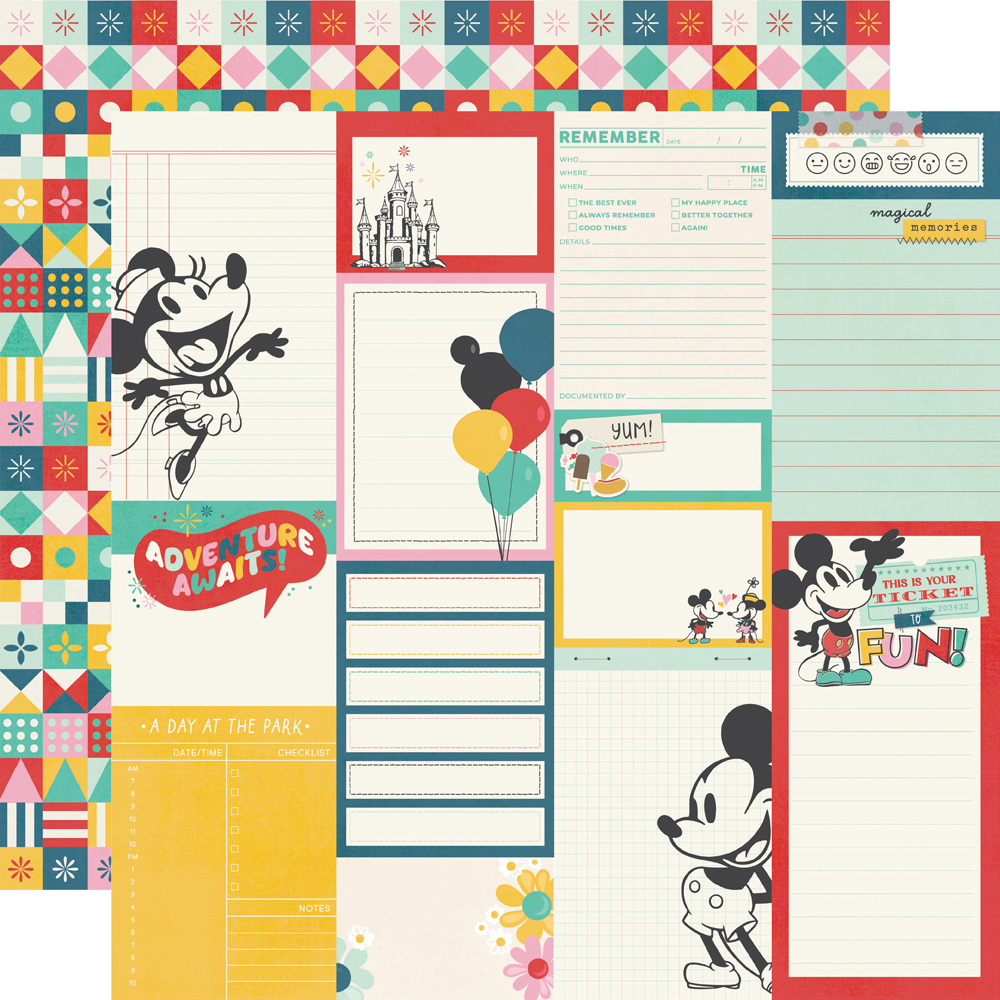 Simple Stories Say Cheese Happiest Place 12X12 Journal Elements