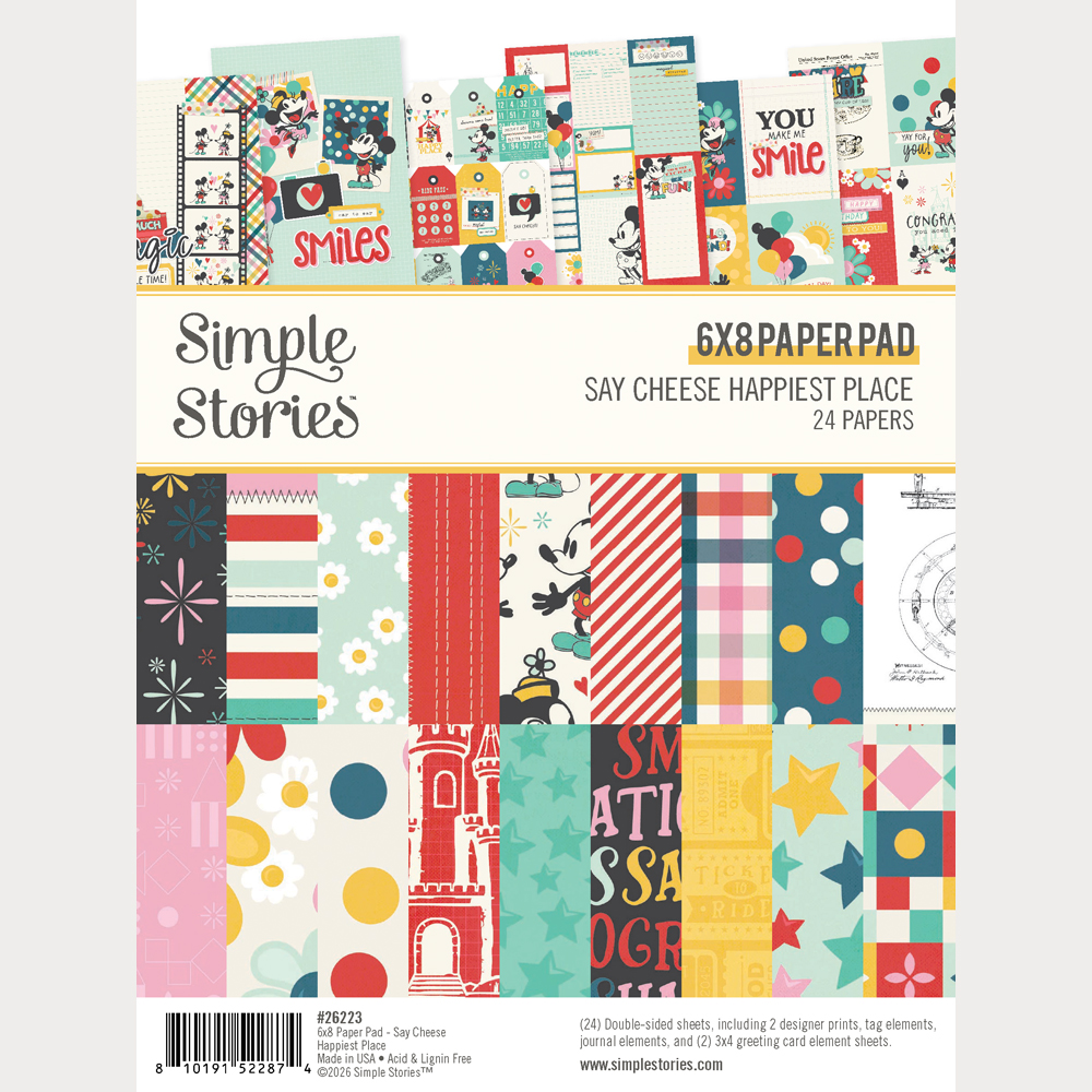 Simple Stories Say Cheese Happiest Place 6X8 Pad