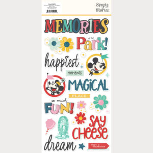 Simple Stories Say Cheese Happiest Place Foam Stickers