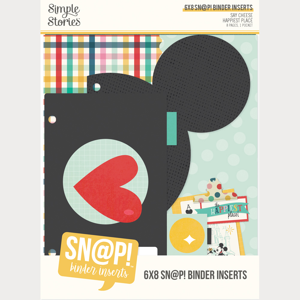 Simple Stories Say Cheese Happiest Place 6X8 sn@P! Binder Inserts