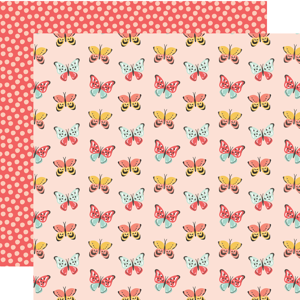 Simple Stories Pink Lemonade 12X12 Spread Your Wings