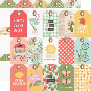 Simple Stories Pink Lemonade 12X12 Tag Elements