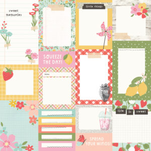 Simple Stories Pink Lemonade 12X12 Journal Elements