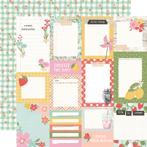 Simple Stories Pink Lemonade 12X12 Journal Elements Simple Stories Pink Lemonade 12X12 Journal Elements