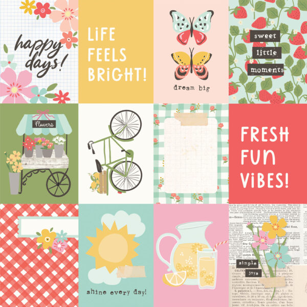 Simple Stories Pink Lemonade- 3X4 Elements