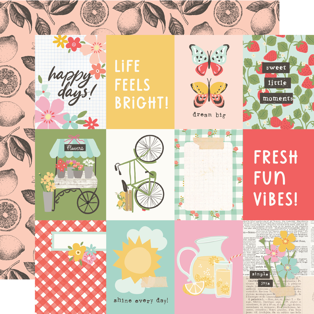 Simple Stories Pink Lemonade- 3X4 Elements