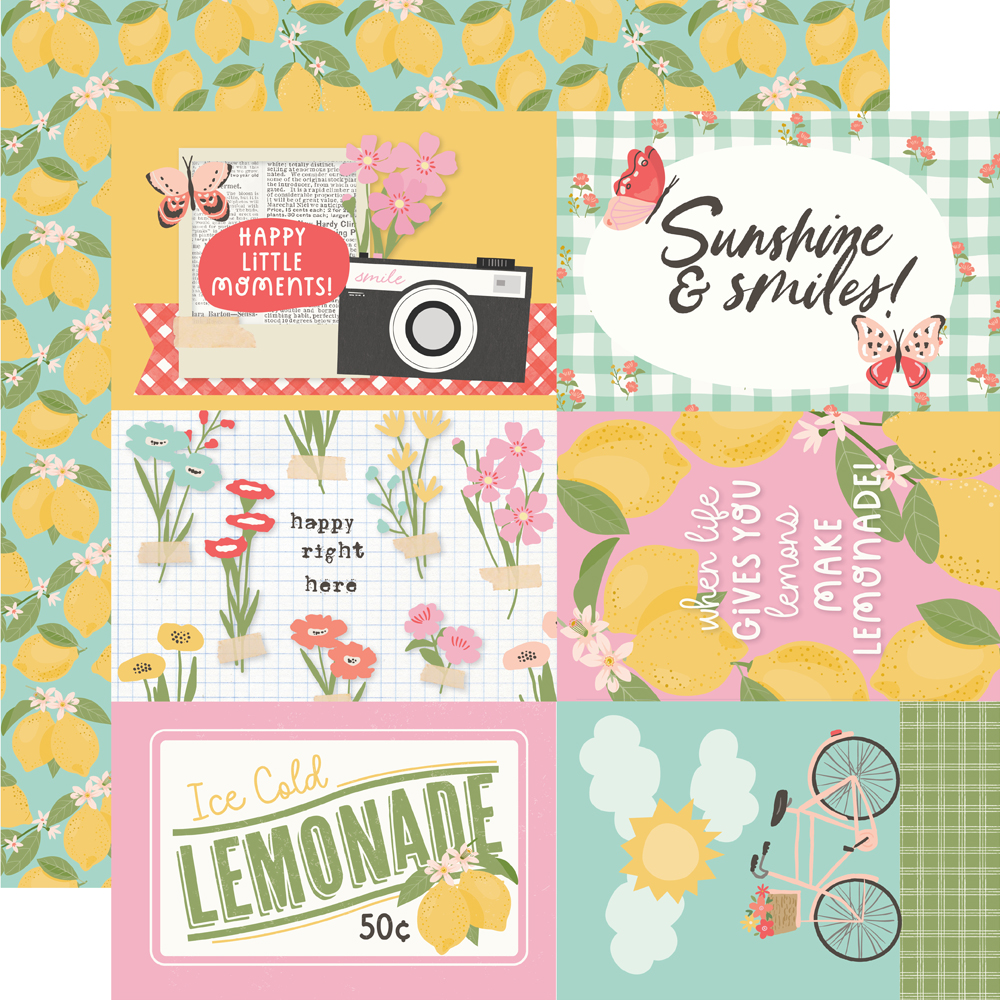 Simple Stories Pink Lemonade 12X12 4X6 Elements