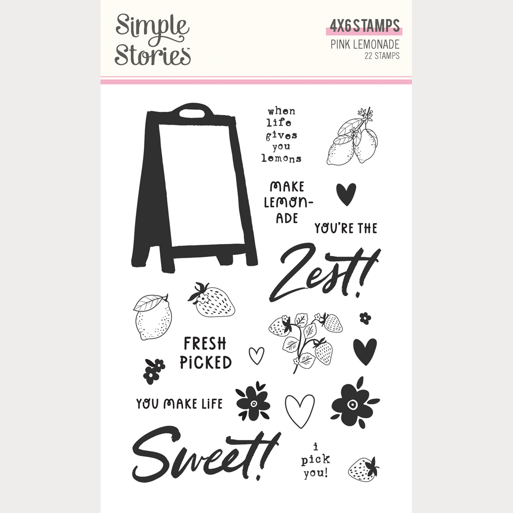 Simple Stories Pink Lemonade Stamp