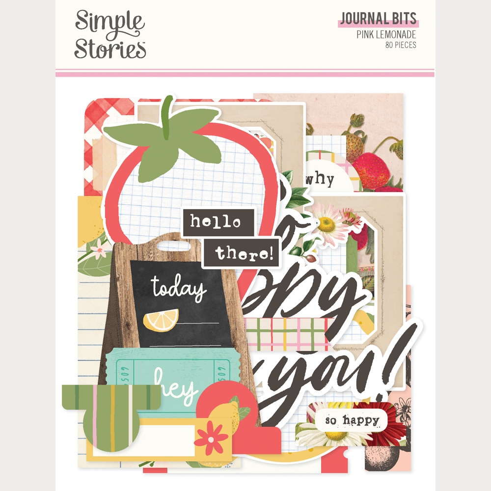 Simple Stories Pink Lemonade Journal Bits & Pieces