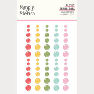 Simple Stories Pink Lemonade Glossy Enamel Dots