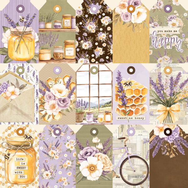 Simple Stories Simple Vintage Lavender Fields 12X12 Tag Elements