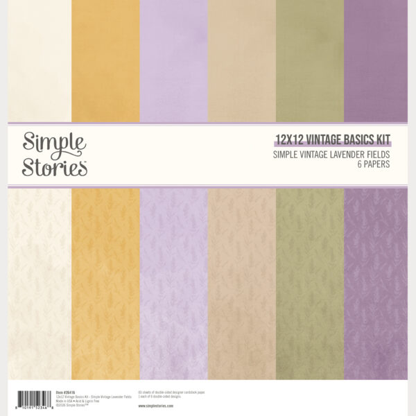 Simple Stories Simple Vintage Lavender Fields 12X12 Vintage Basics Kit Simple Stories Simple Vintage Lavender Fields 12X12 Vintage Basics Kit