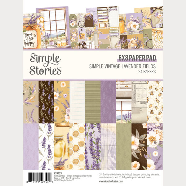 Simple Stories Simple Vintage Lavender Fields 6X8 Pad