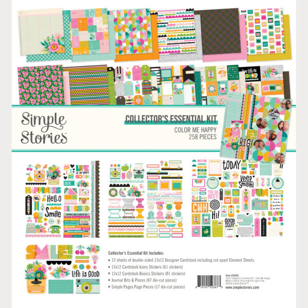 Simple Stories Color Me Happy Collector's Essential Kit Simple Stories Color Me Happy Collector's Essential Kit