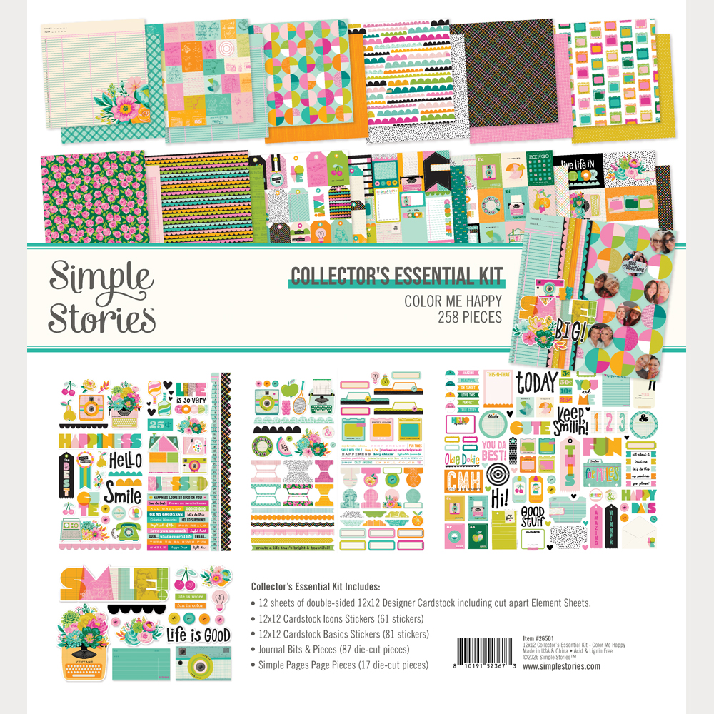 Simple Stories Color Me Happy Collector's Essential Kit