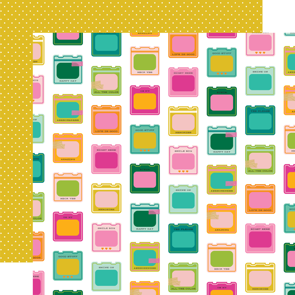Simple Stories Color Me Happy 12X12 Heck Yes!