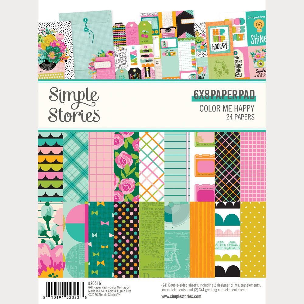 Simple Stories Color Me Happy 6X8 Pad