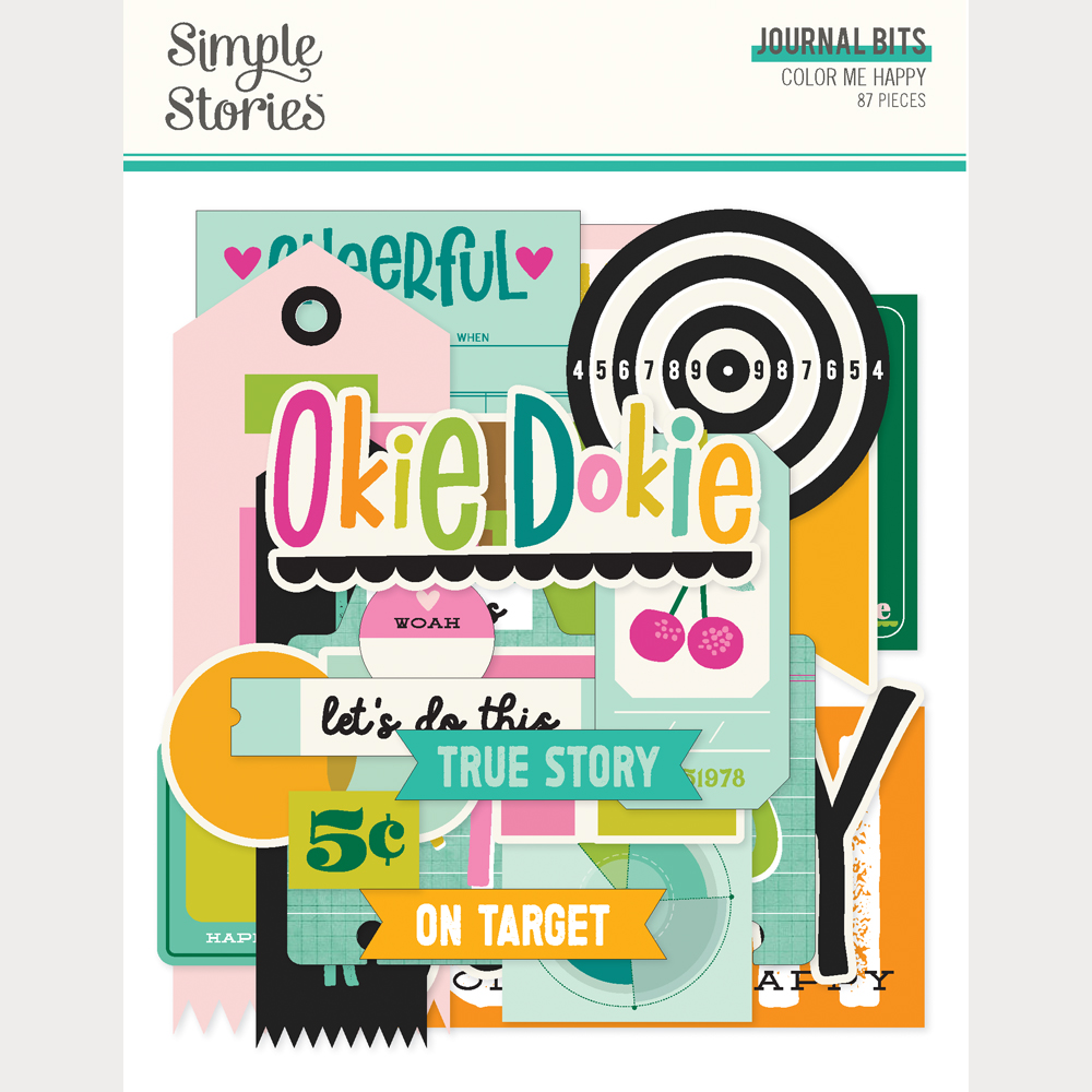 Simple Stories Color Me Happy Journal Bits & Pieces
