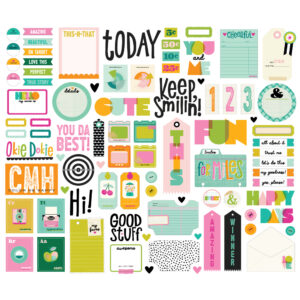 Simple Stories Color Me Happy Journal Bits & Pieces