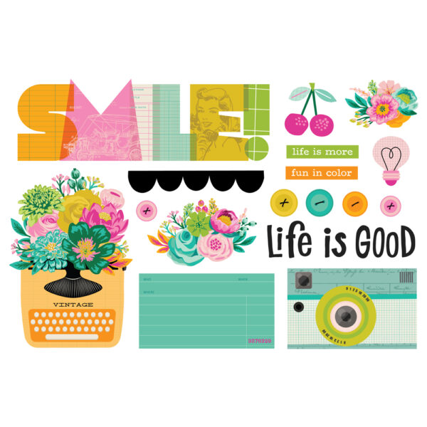Simple Stories Color Me Happy Simple Pages Page Pieces