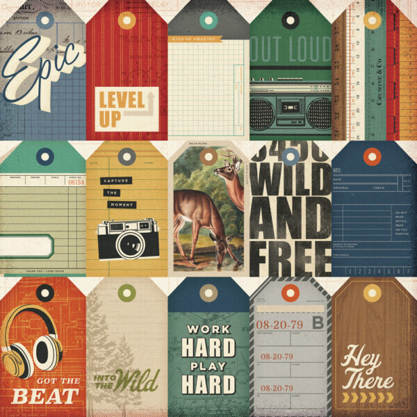 Simple Stories Rustic Legend 12X12 Tag Elements