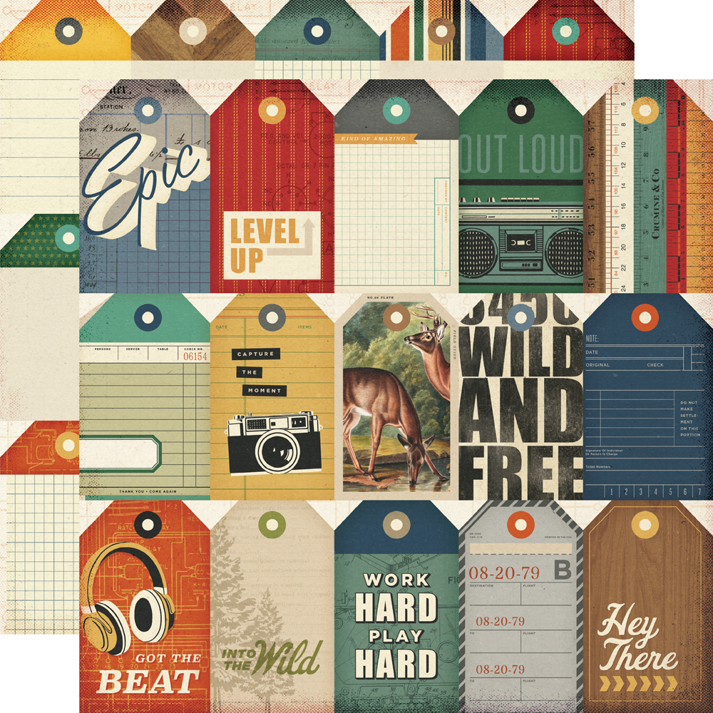 Simple Stories Rustic Legend 12X12 Tag Elements