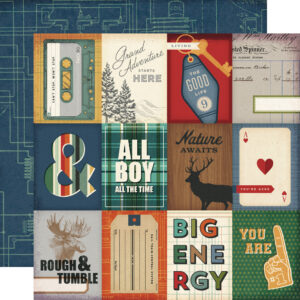 Simple Stories Rustic Legend 12X12 3X4 Elements