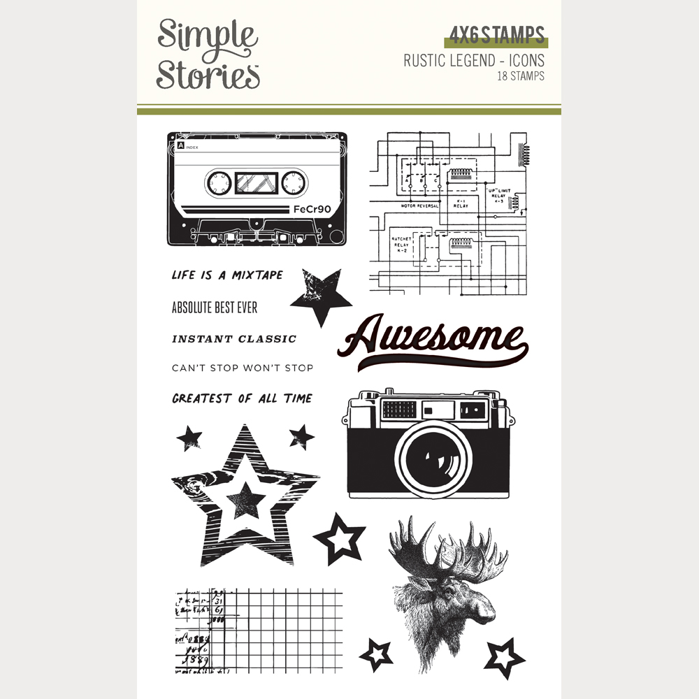 Simple Stories Rustic Legend Stamp Icons