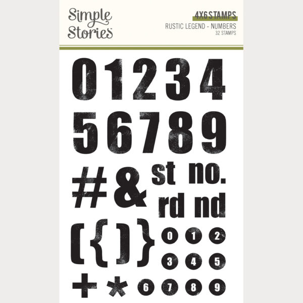 Simple Stories Rustic Legend Stamp Numbers