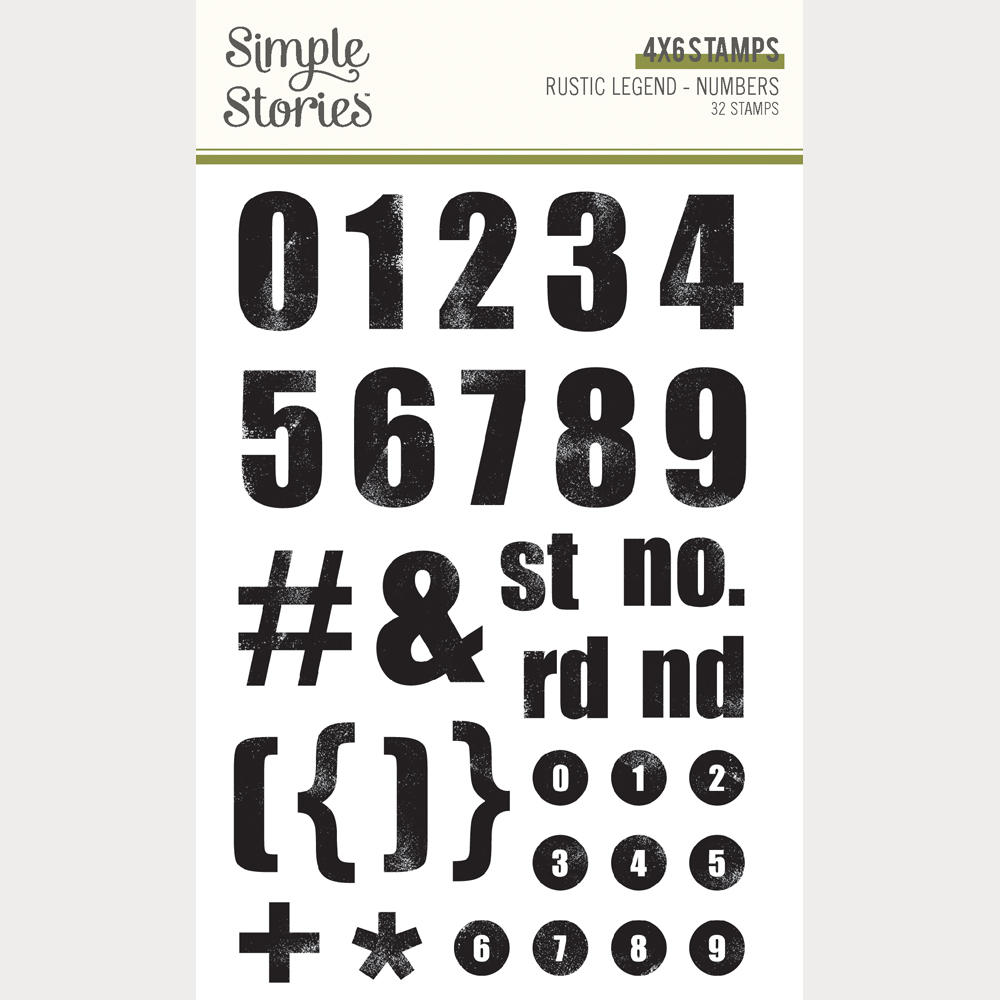 Simple Stories Rustic Legend Stamp Numbers