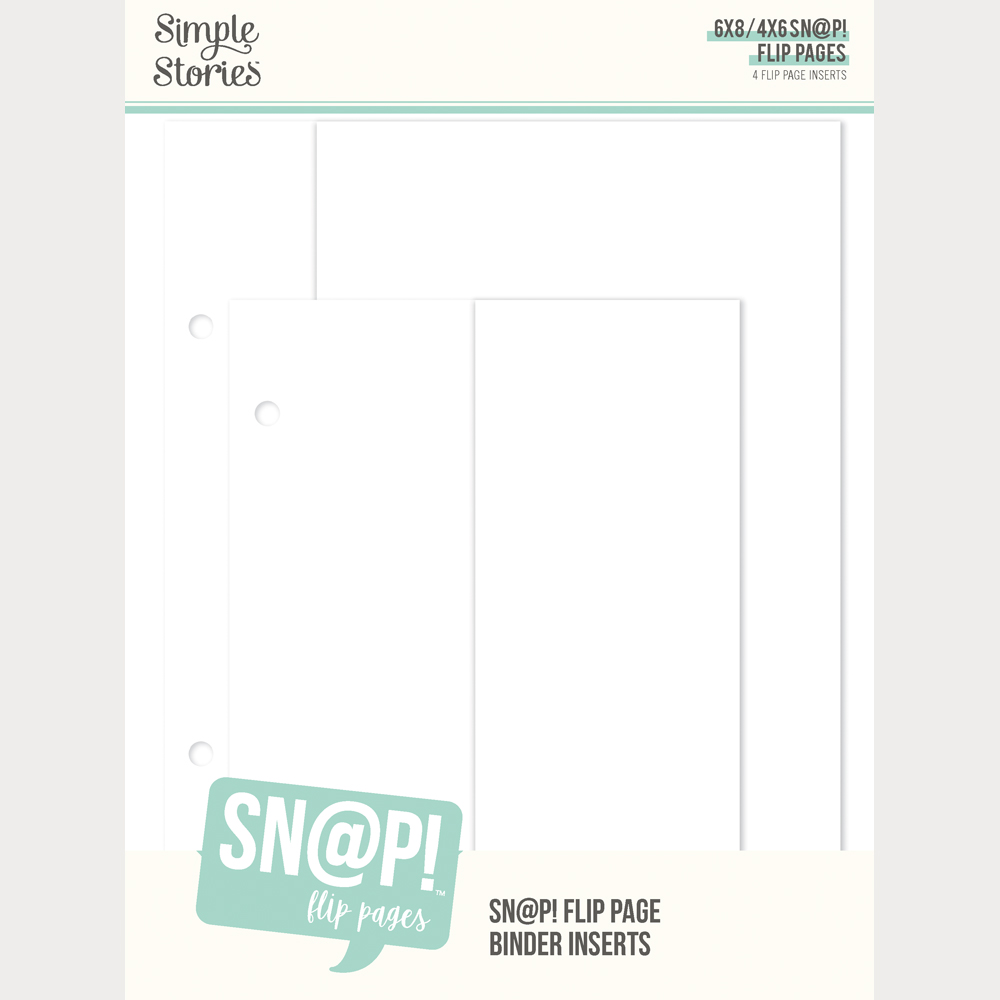 Simple Stories 4X6/6X8 sn@P! Flip Page Binder Inserts