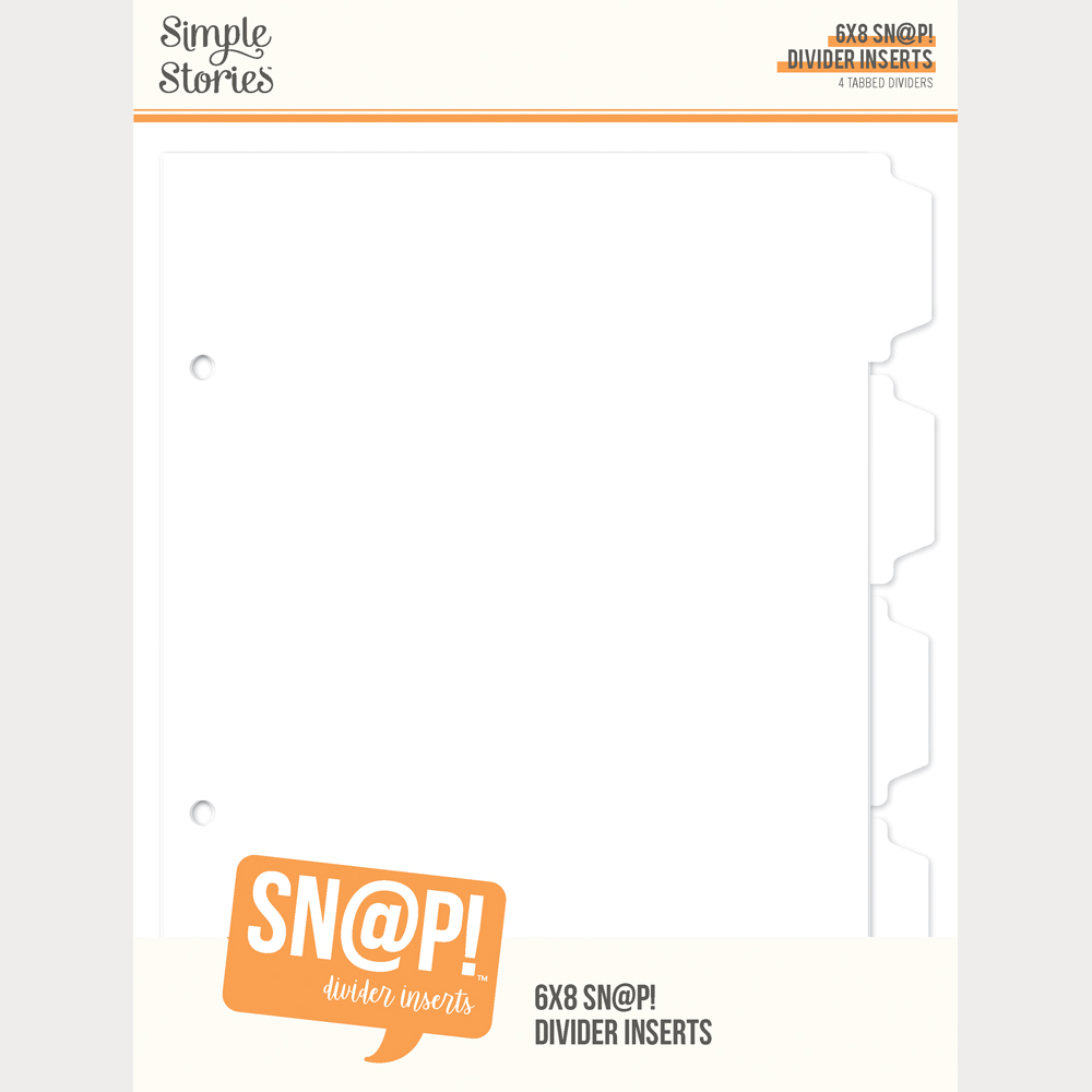 Simple Stories 6X8 sn@P! Divider Binder Inserts