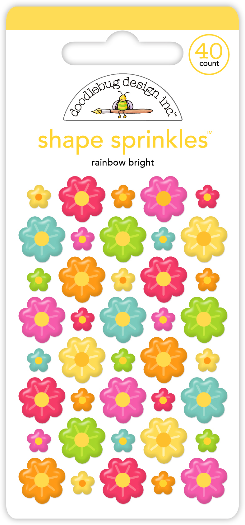 Doodlebug Sprinkles Lucky Me Rainbow Bright