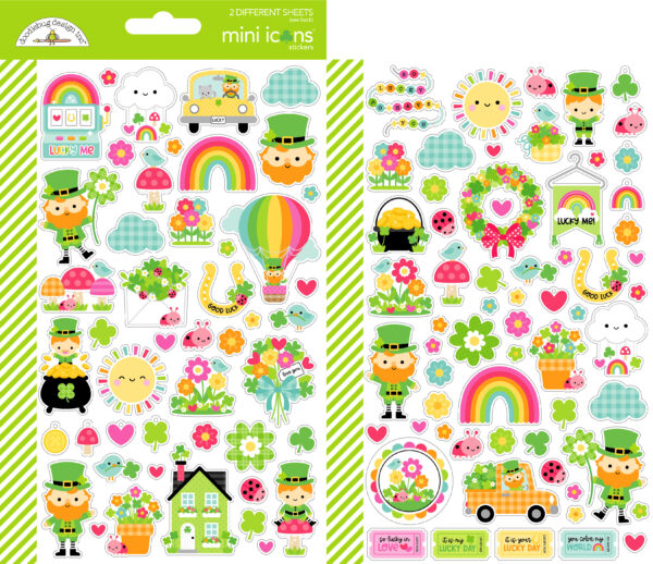 Doodlebug Lucky Me Mini Icons Stickers