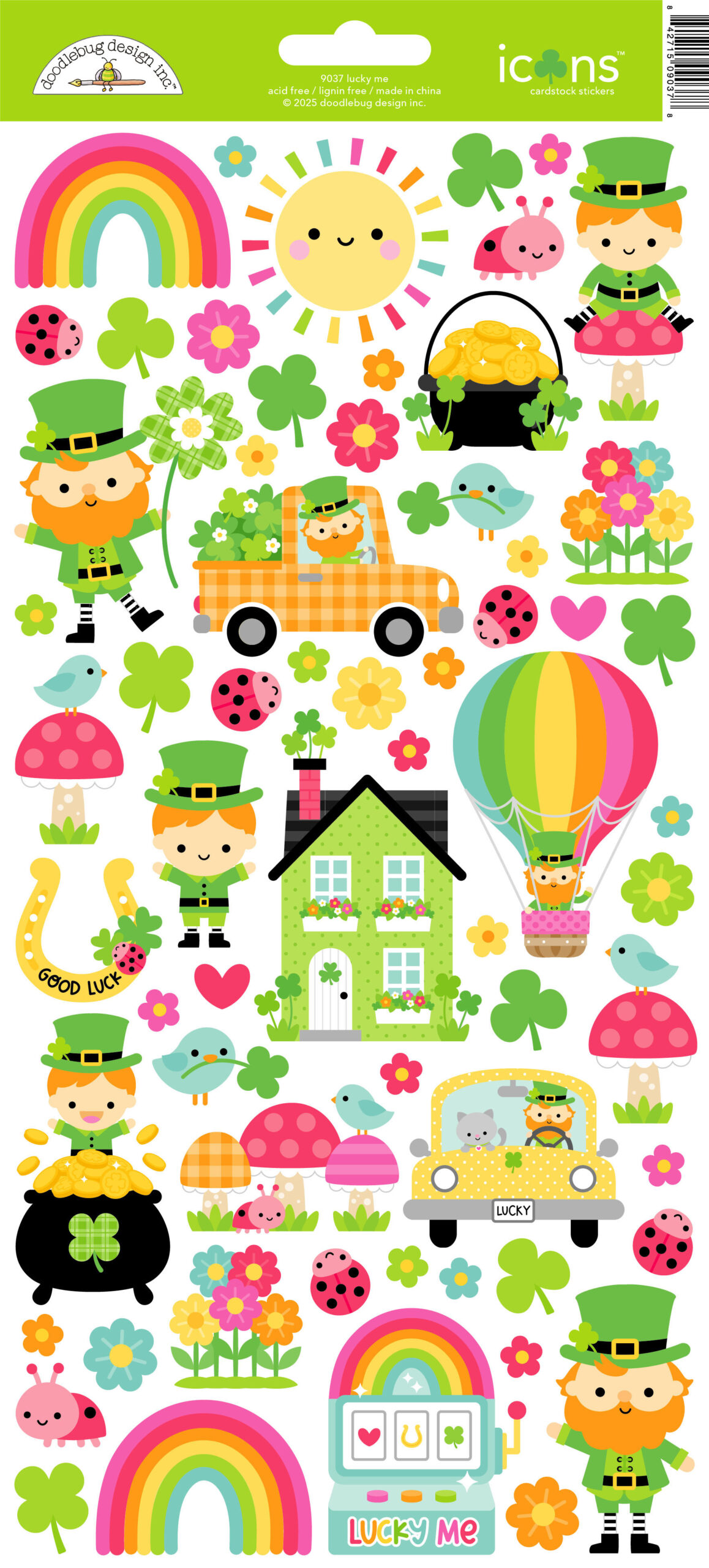 Doodlebug Lucky Me Icons Stickers