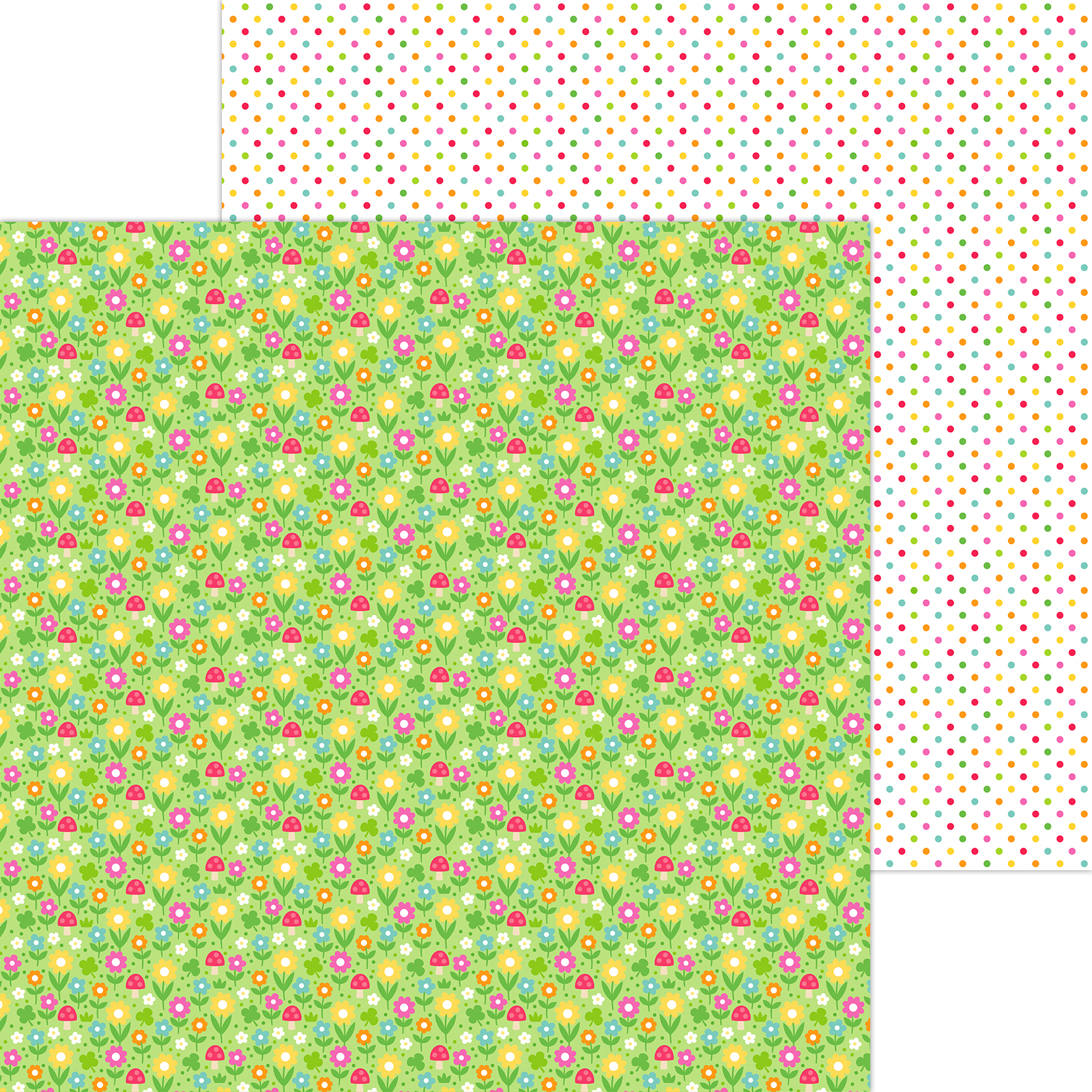 Doodlebug Lucky Me 12X12 Clover Patch