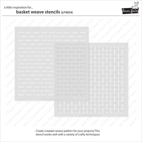 Lawn Fawn Stencil Basket Weave