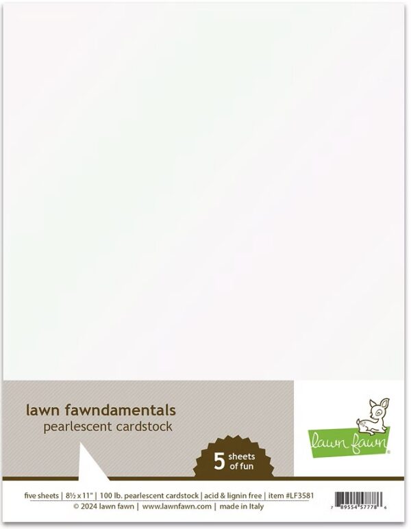 LAWN FAWN 8.5x11 PEARLESCENT CARDSTOCK