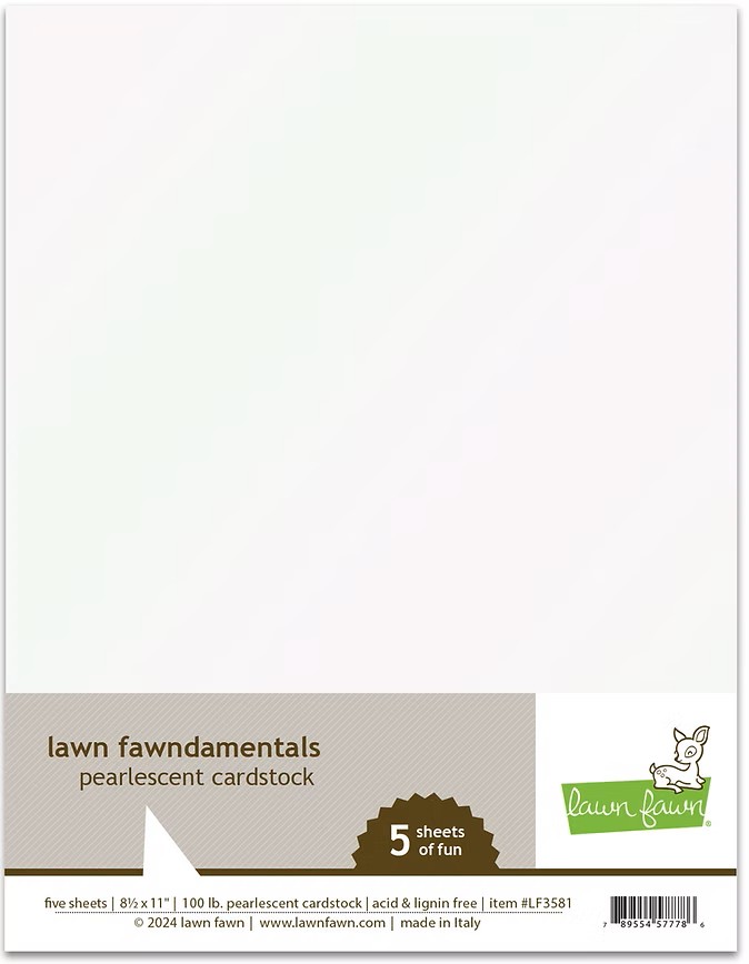 LAWN FAWN 8.5x11 PEARLESCENT CARDSTOCK