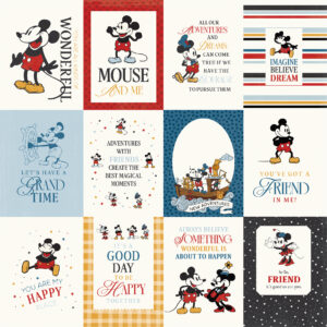Echo Park Mouse & Me 12X12 3X4 Journaling Cards